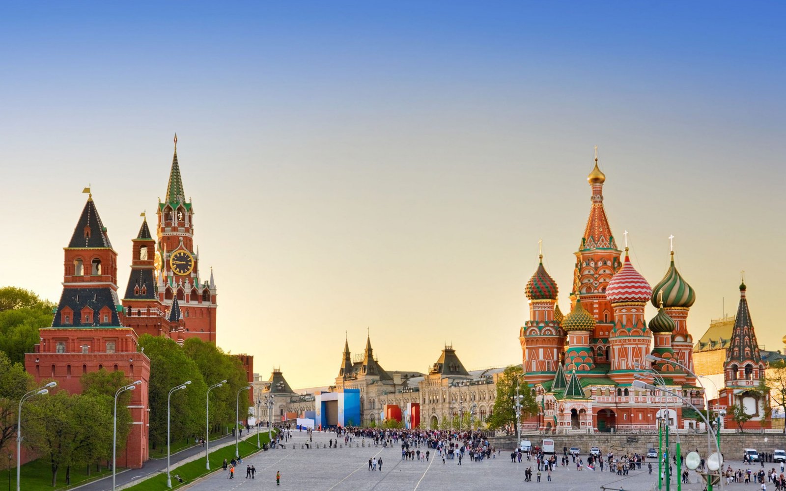 Red Square and Saint Basil's Cathedral in Moscow